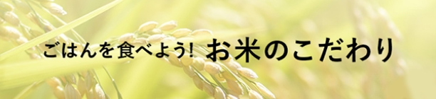 ごはんを食べよう!お米のこだわり